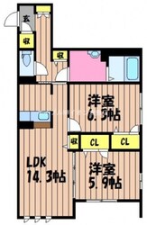 シエルクレール　B棟の物件間取画像